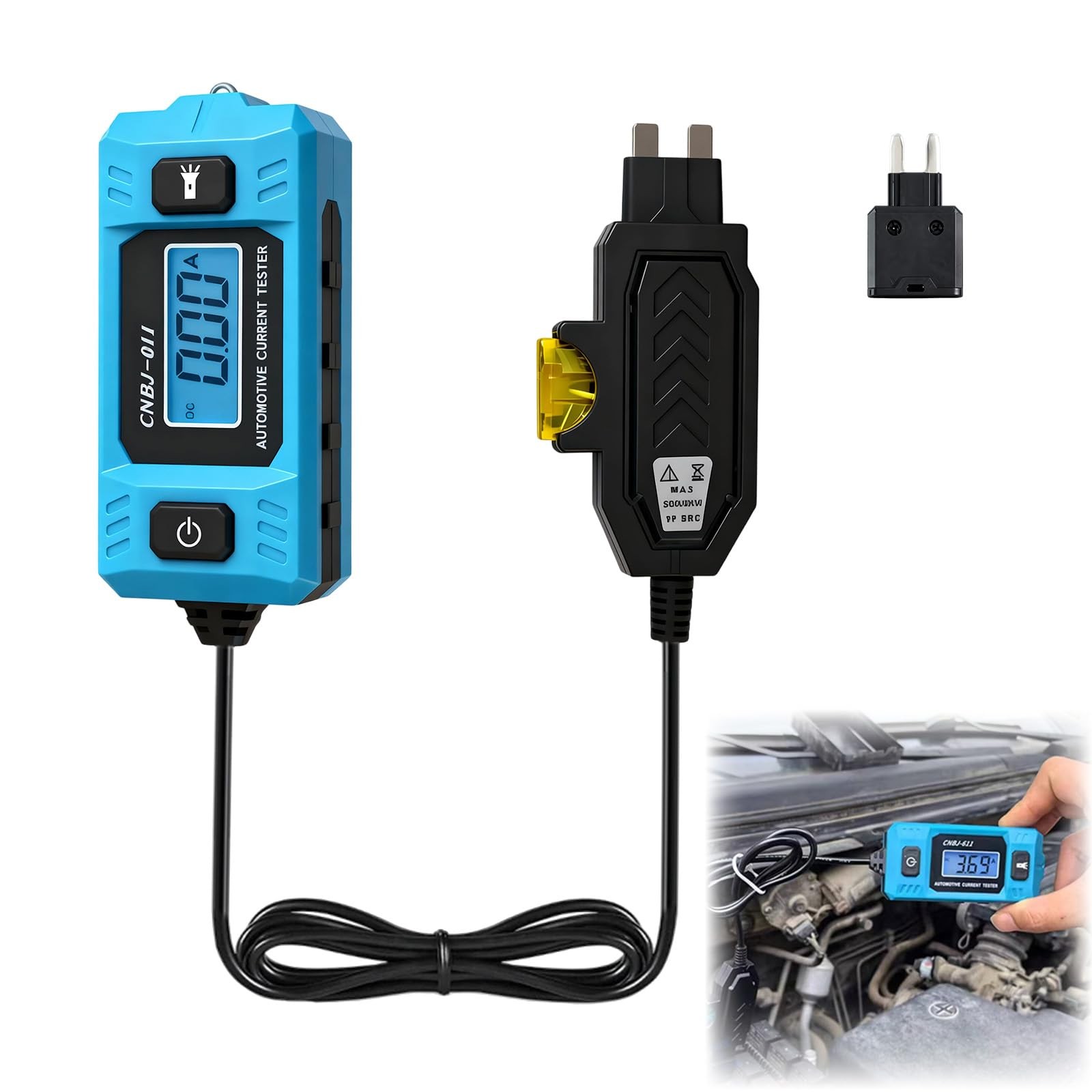 Automotive Circuit Fault Probe Tester, 20A 48V-High-Precision Current Blue