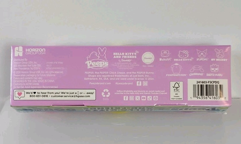 2026 Peeps x Hello Kitty 2026 Dough 3 Tubs Easter