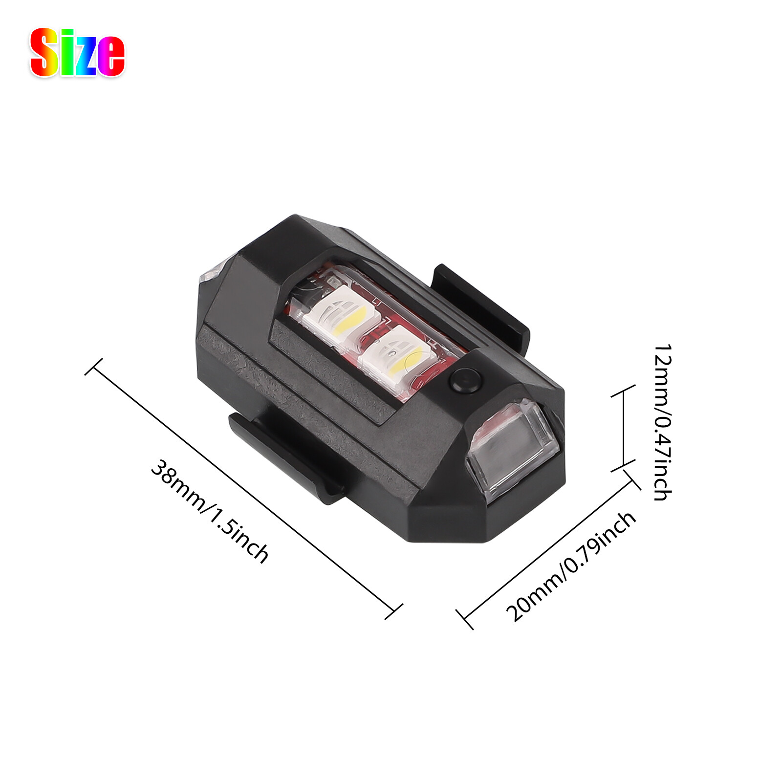 4Pcs/Set Drone Warning Strobe Lights LED Anti-collision 7 Colors USB Chargeable