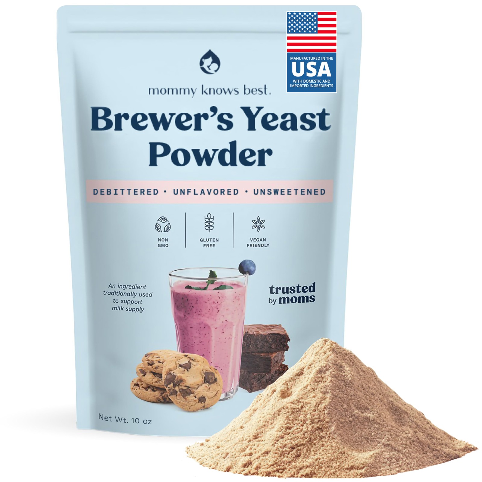 Mommy Knows Best Brewer's Yeast 10 Ounce (Pack of 1), Unflavored (10 Oz)