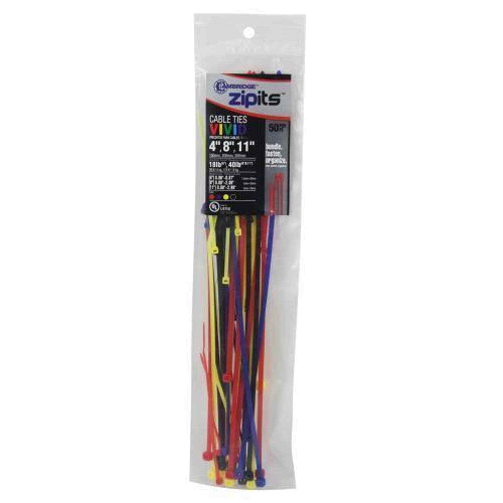 Pilot Automotive Assorted Color Wire Ties, 50-Pack CT10288