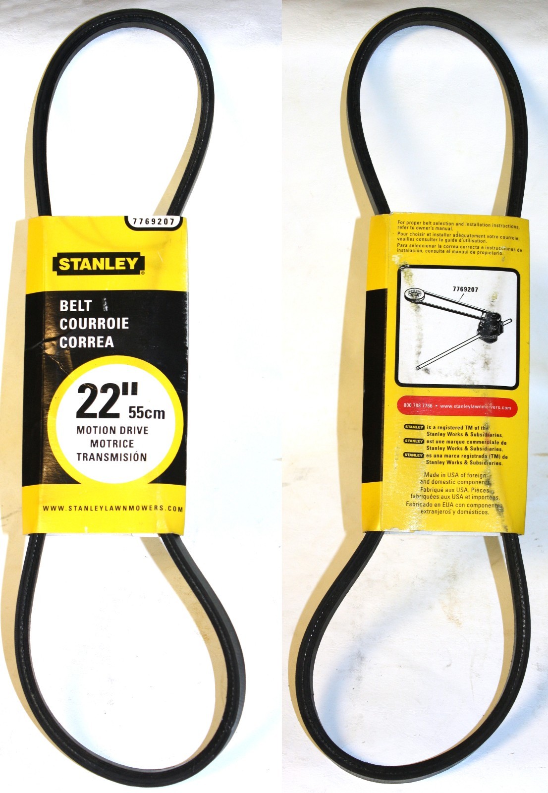 3/8" x 33 1/2" V-Belt Stanley 7769207 Murray 7769207MA Walk Behind Mower