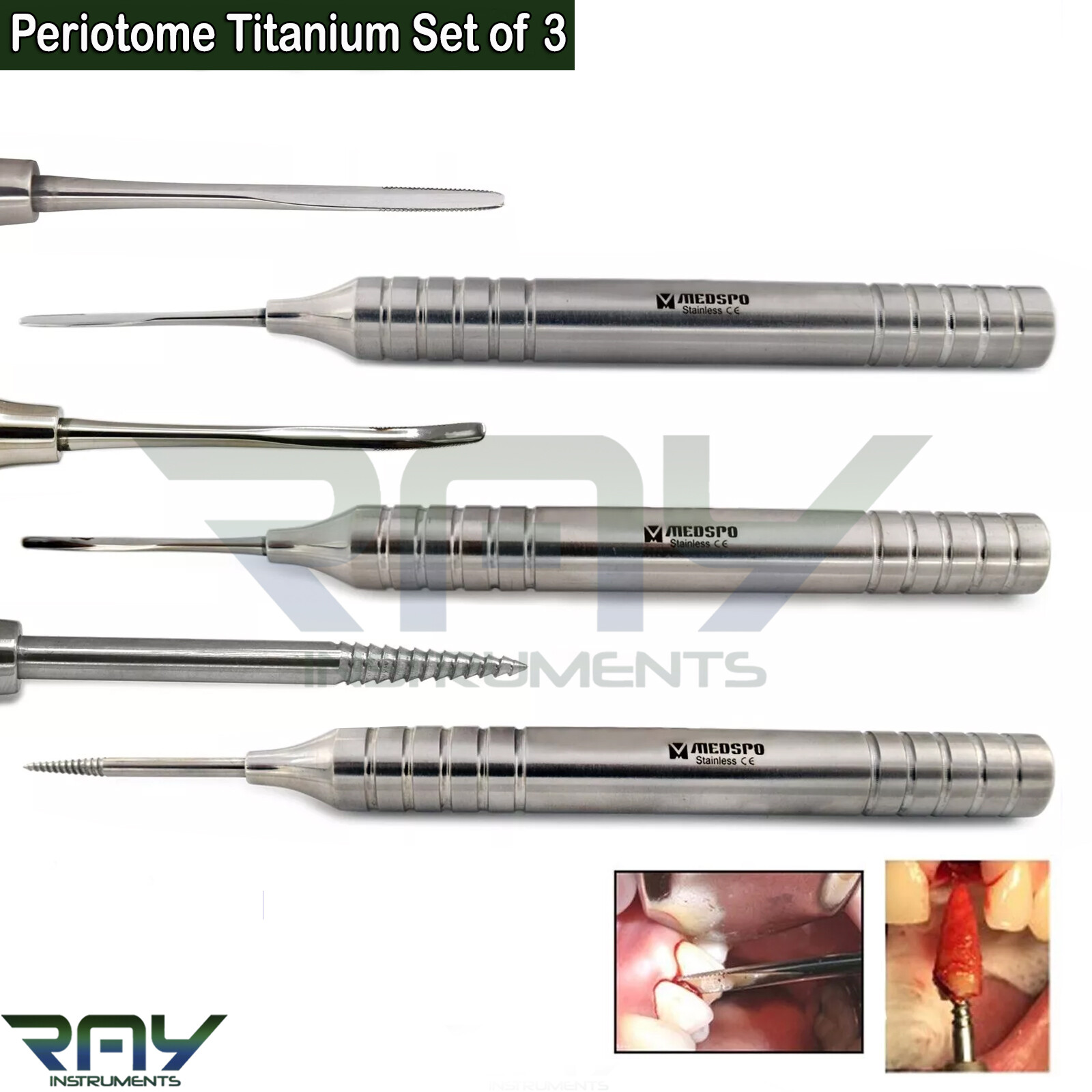 Dental Flex Periotome Titanium Periodontal Teeth Root Extracting Instruments