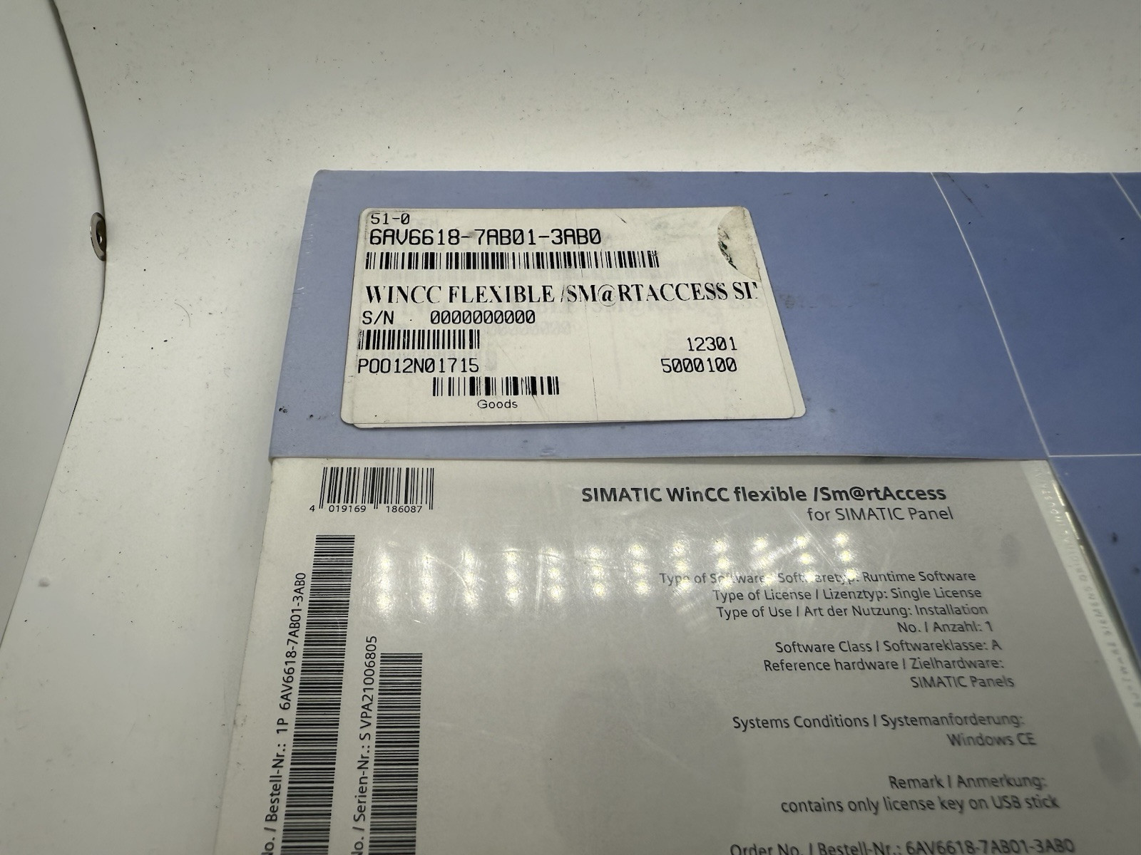 Siemens 6AV6618-7AB01-3AB0 Simatic WinCC flexible Sm@rtAccess