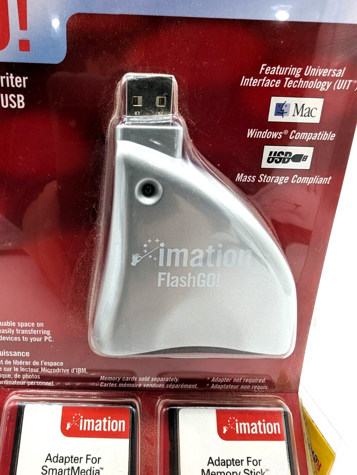 FlashGo Imation USB Flash Memory Card Reader Writer 2001 Sealed New Old Stock