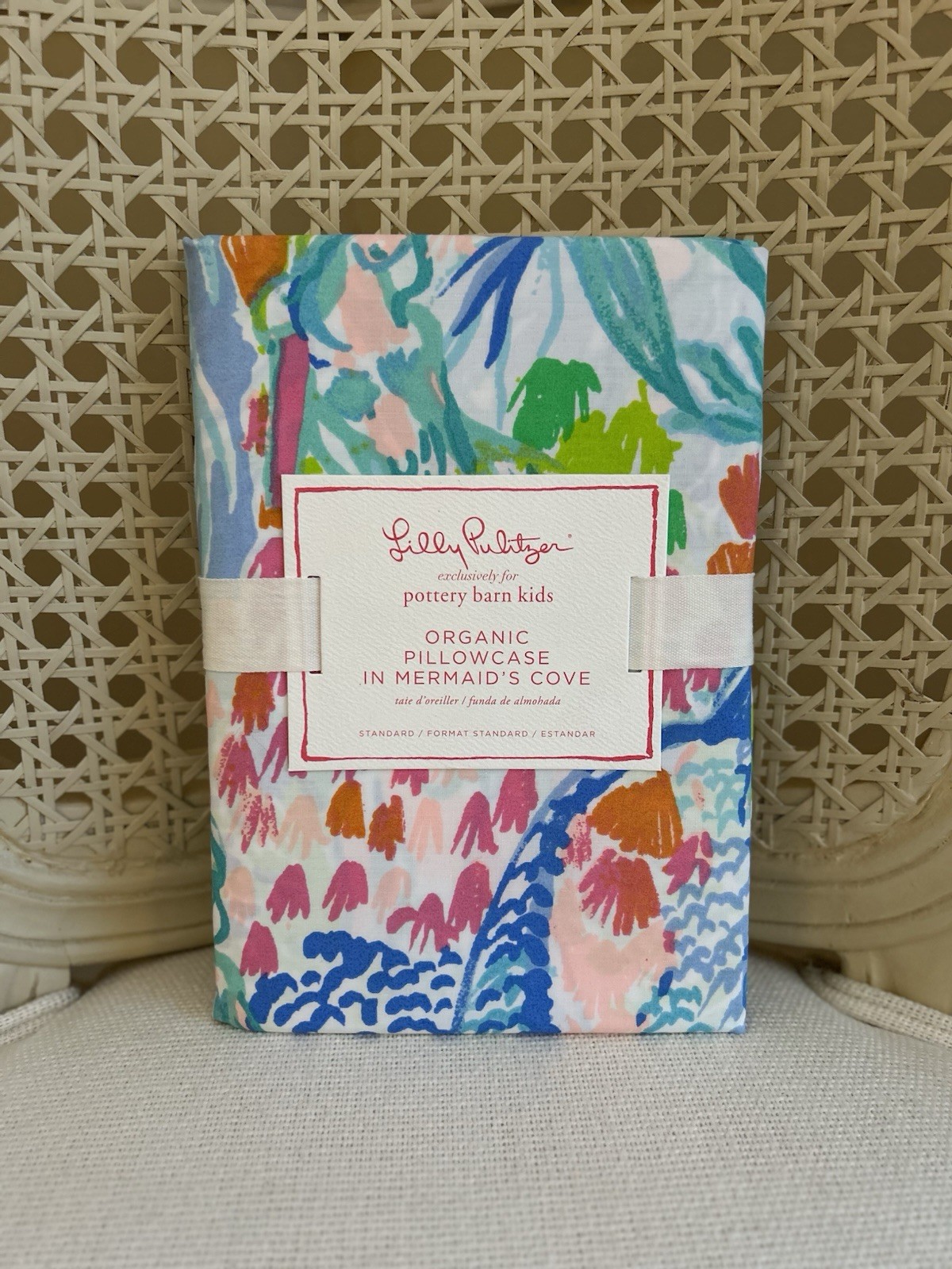 Pottery Barn Kids Lilly Pulitzer Mermaid’s Cove STANDARD Pillowcase (1) NWT OB