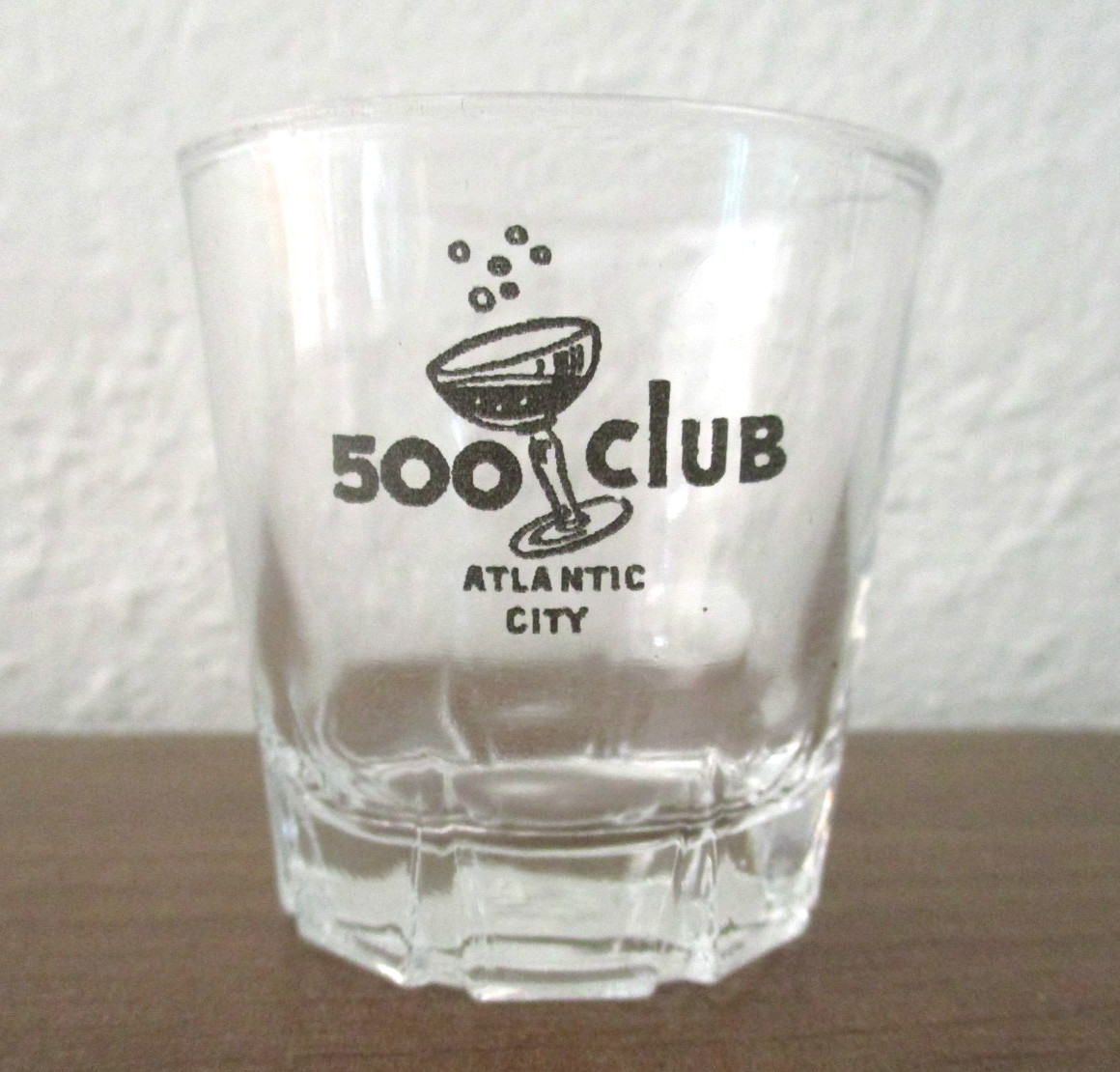 THE 500 CLUB Atlantic City FRANK SINATRA DEAN MARTIN RAT PACK Vintage SHOT GLASS