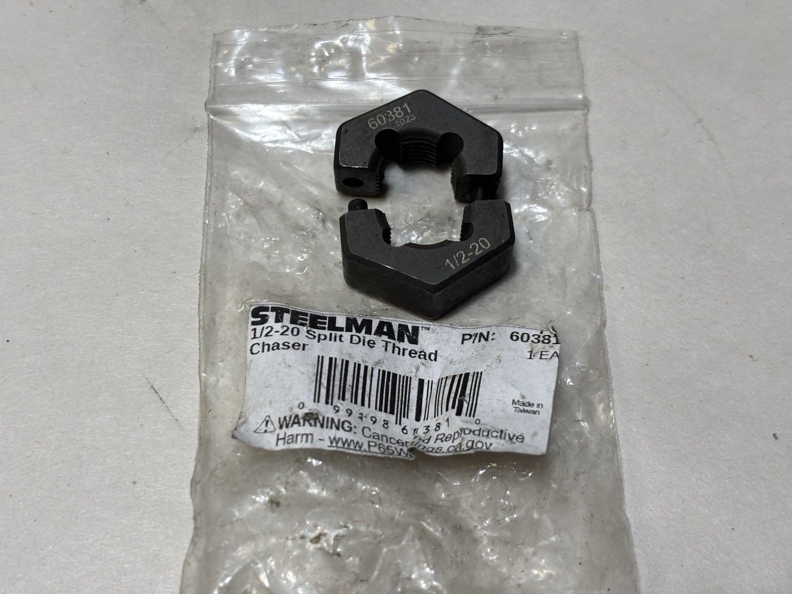 STEELMAN 1/2-20 Split Die Thread Chaser 60381