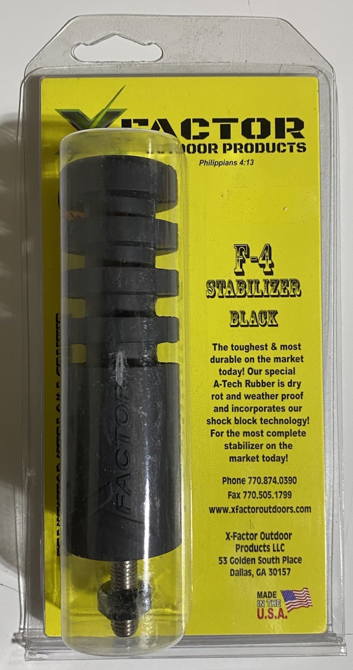 X-Factor Outdoors F-4 Stabilizer - Hunting Series - 4” Black 3.4oz Hoyt Bear PSE