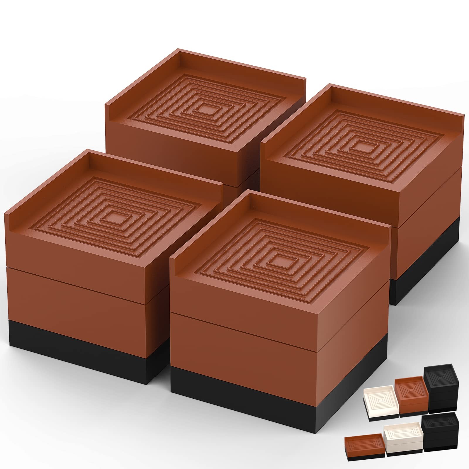 Furniture Risers, Bed/Sofa/Desk/Table/Chair Leg/Fridge Lifts to 1.5, 3 and 4 ...