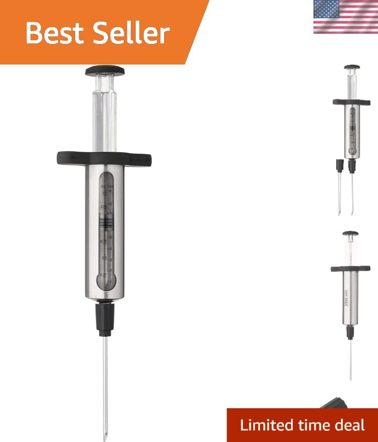 High-Grade Stainless Steel Marinade Injector - 50ml Capacity for Flavor Infusion