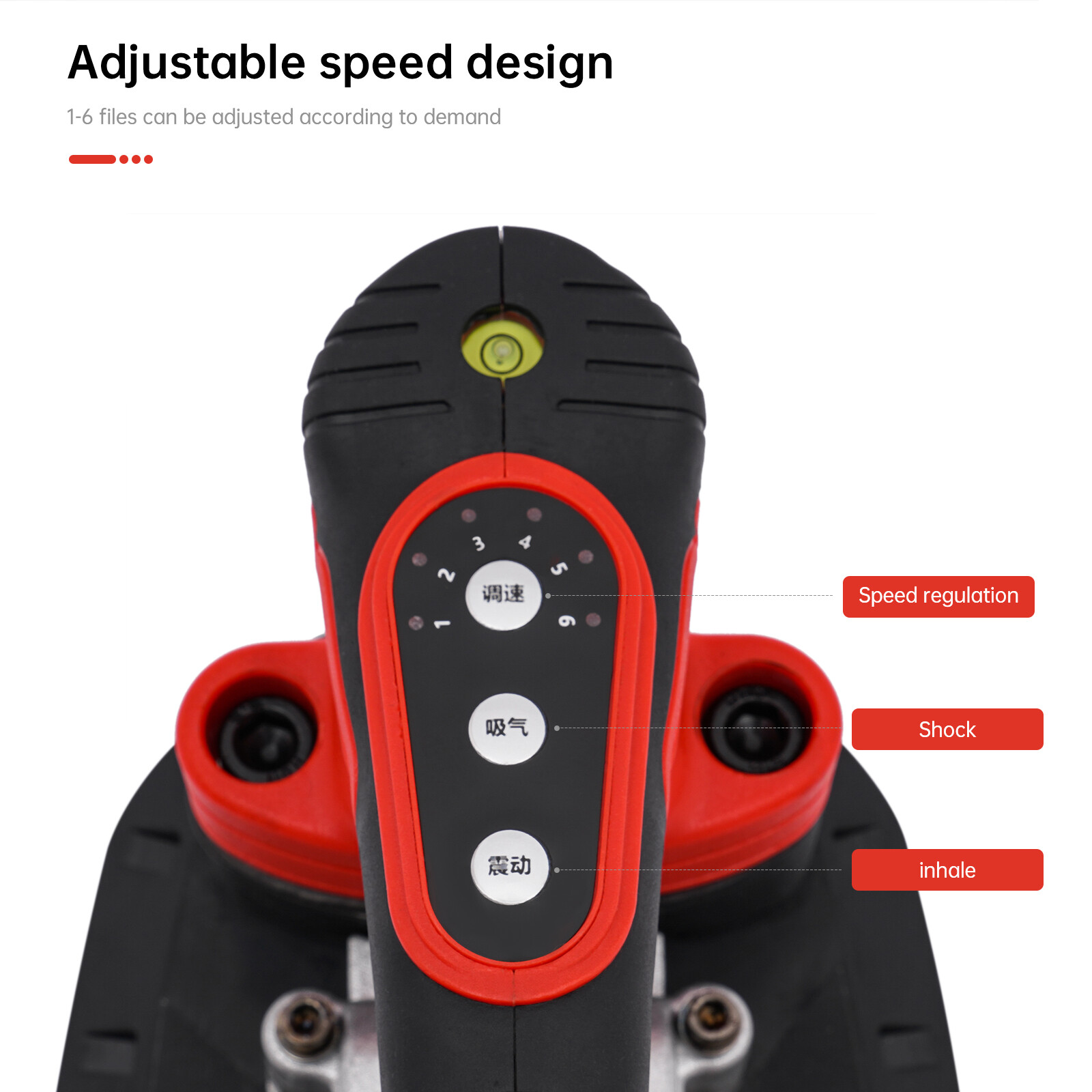 21V Handheld Tile Vibration & Suction Tool 6-Speed Dual-Mode 2×2000mAh