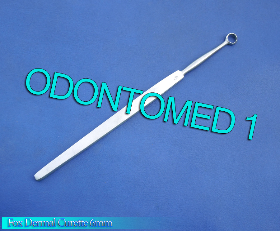 6 Fox Dermal Curette 6mm Surgical Dermatology Instruments