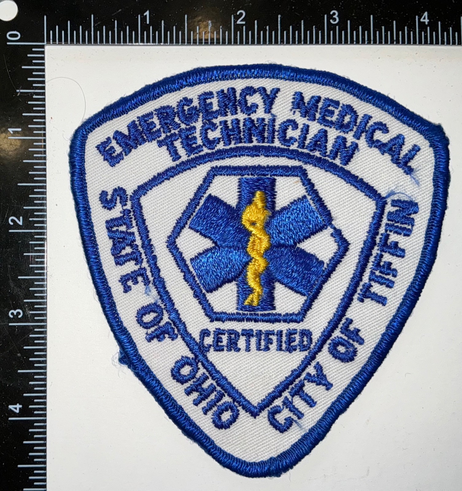 EMT Emergency Medical Technician Certified Tiffin City Ohio Patch