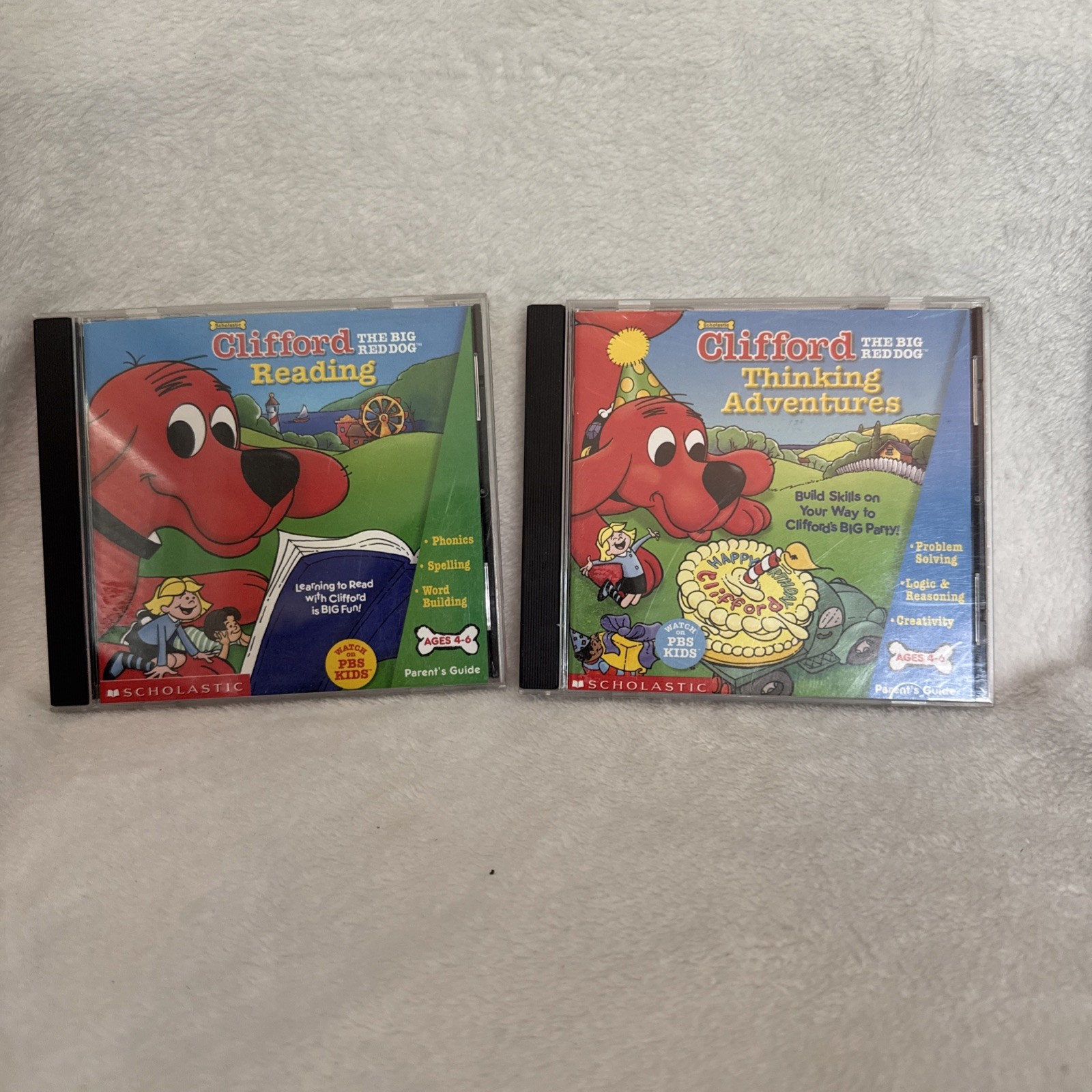 Clifford the Big Red Dog 2 CD-Rom Games- Thinking Adventures & Reading Win/ MAC