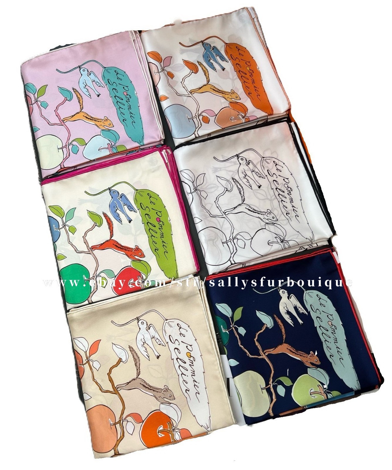 2026 Sallys Boutique 18 Momme Twill Silk Wrap Scarf Horse Tree Print Shawl 35"