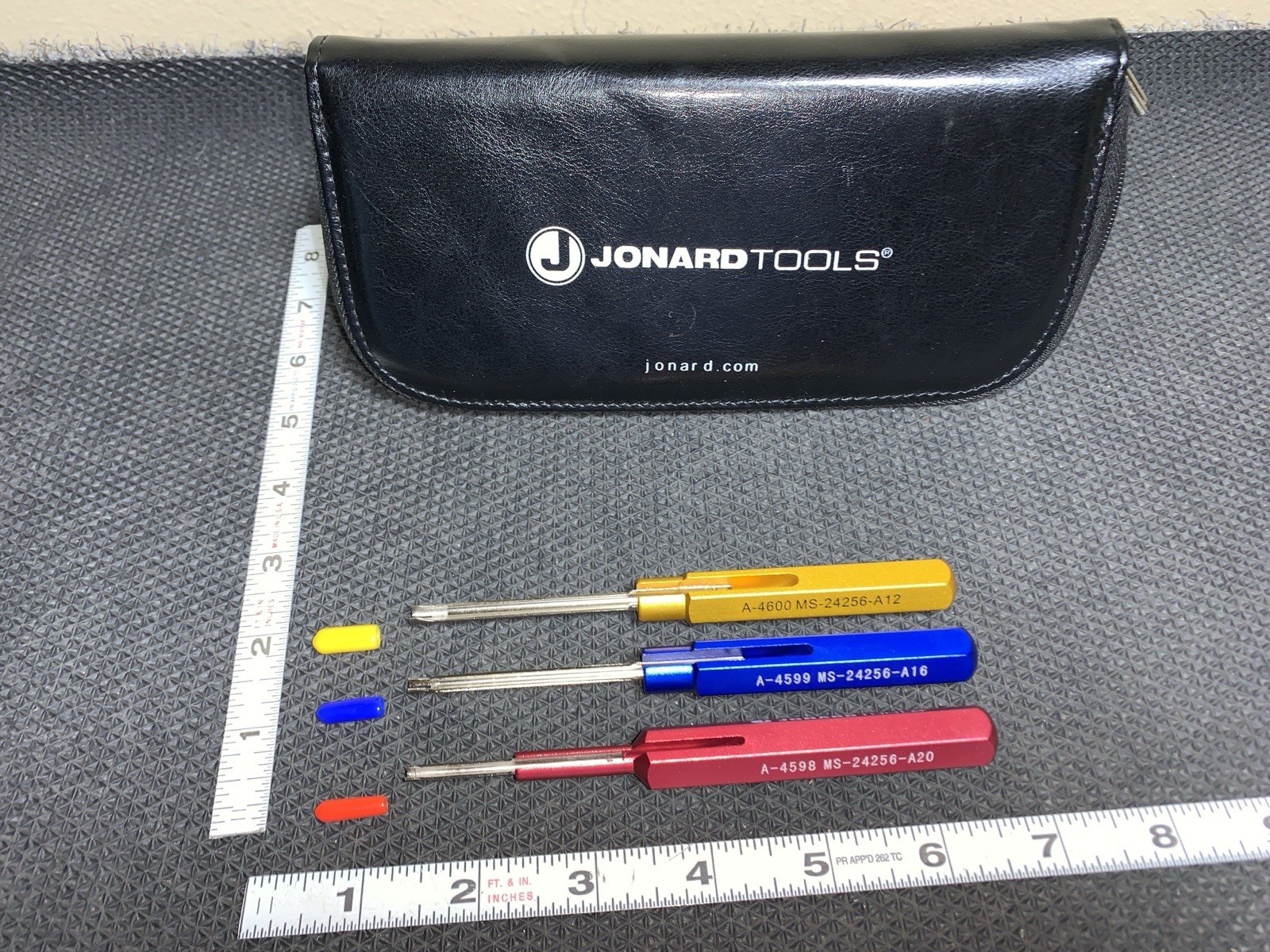Jonard Tools KA-260 3 Piece Insertion Tool Kit with Leather-like Case