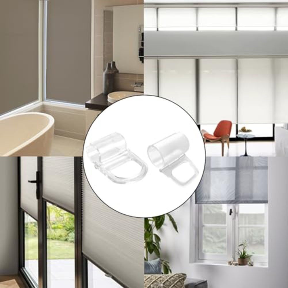 Functional Roller Blind Pull Clips for Window Shades Transparent 12pcs