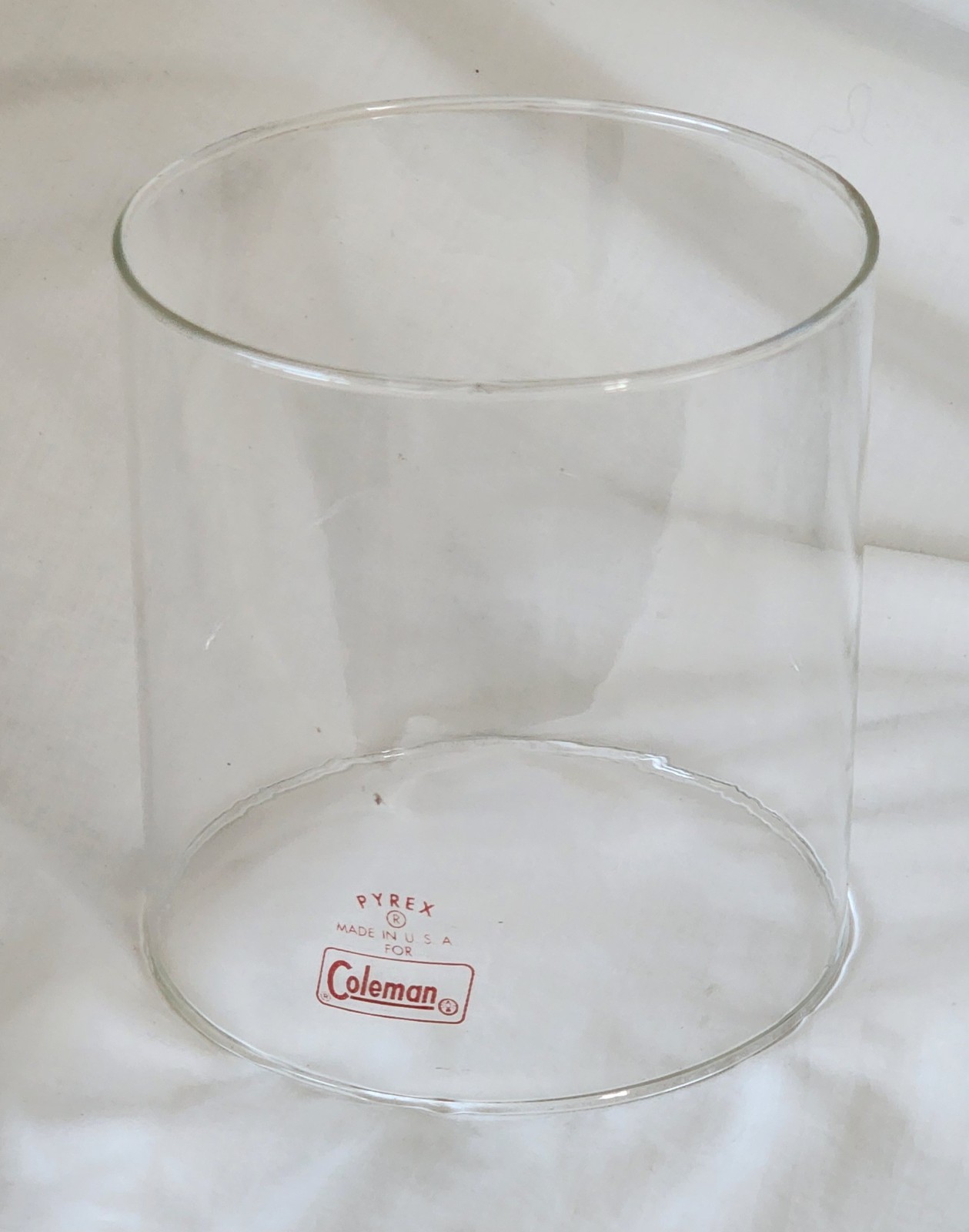 Vintage 1970s Coleman Lantern Replacement Glass - Red Logo