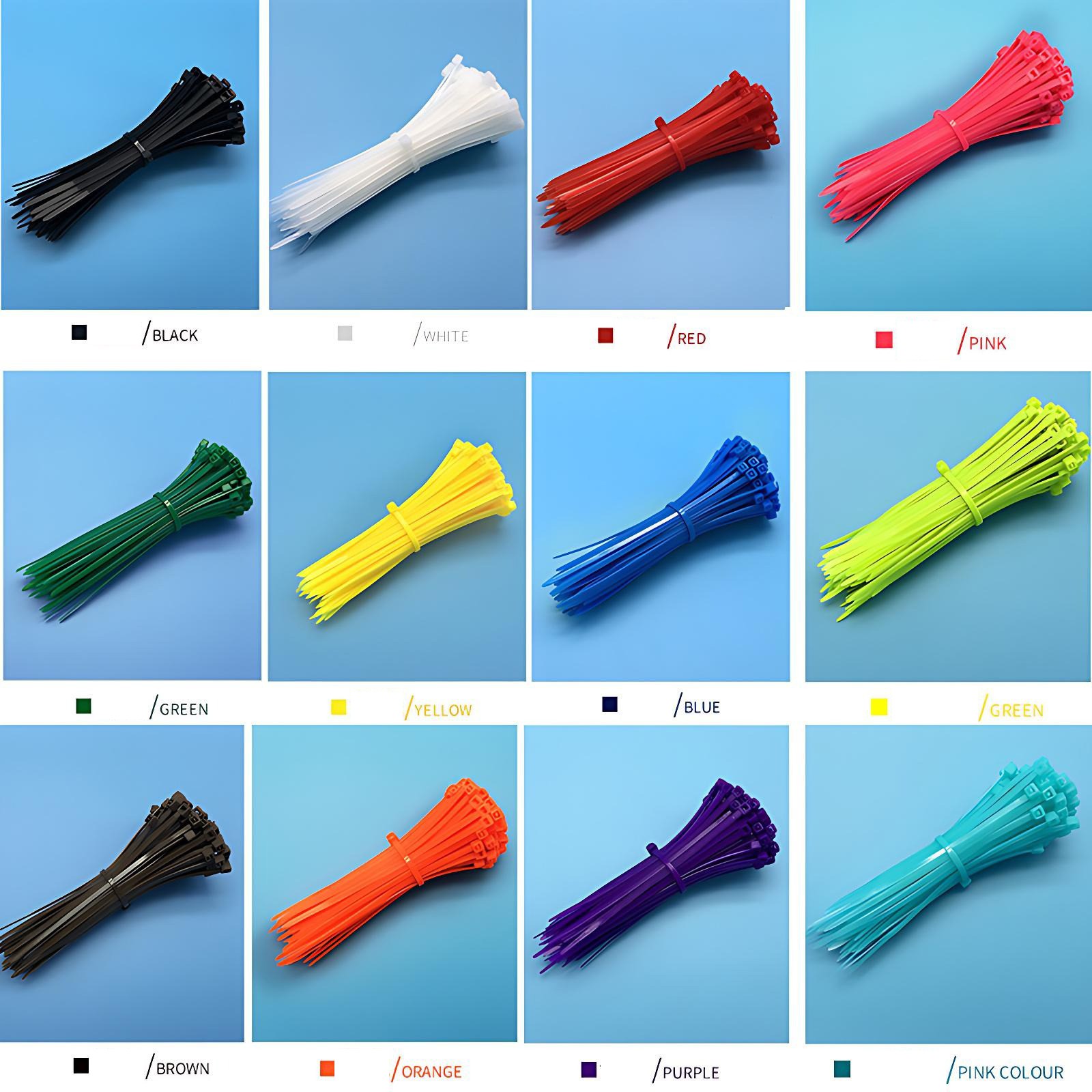 RELEASABLE REUSABLE CABLE TIES STRONG ZIP TIE WRAPS PLASTIC NYLON SELF-LOCKING