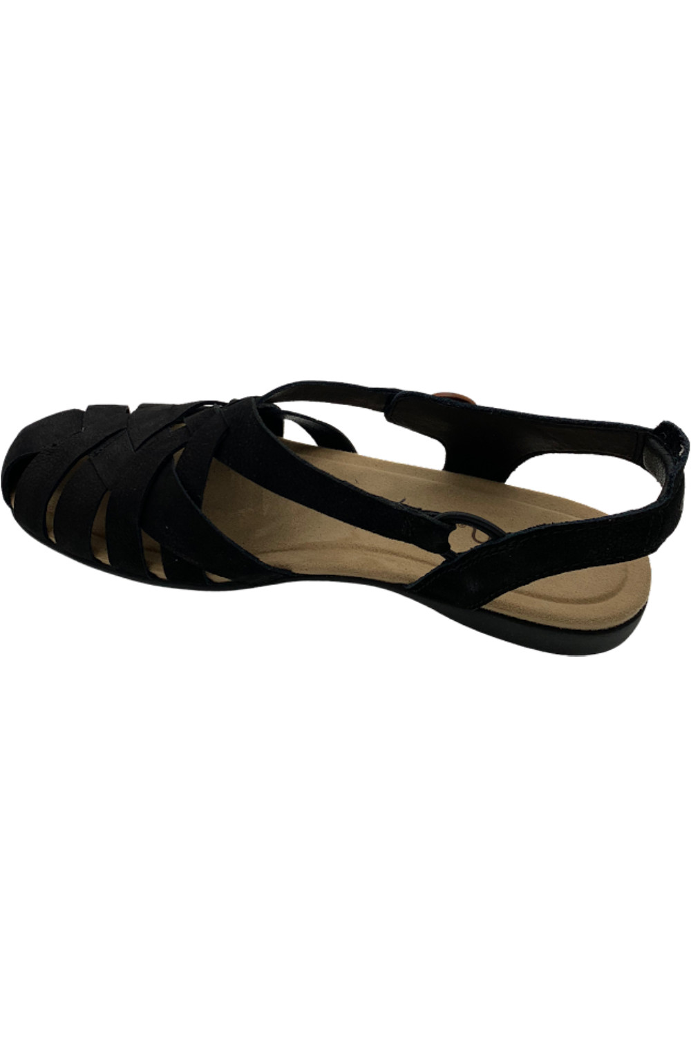 Earth Leather Fisherman Sandals Belita Black