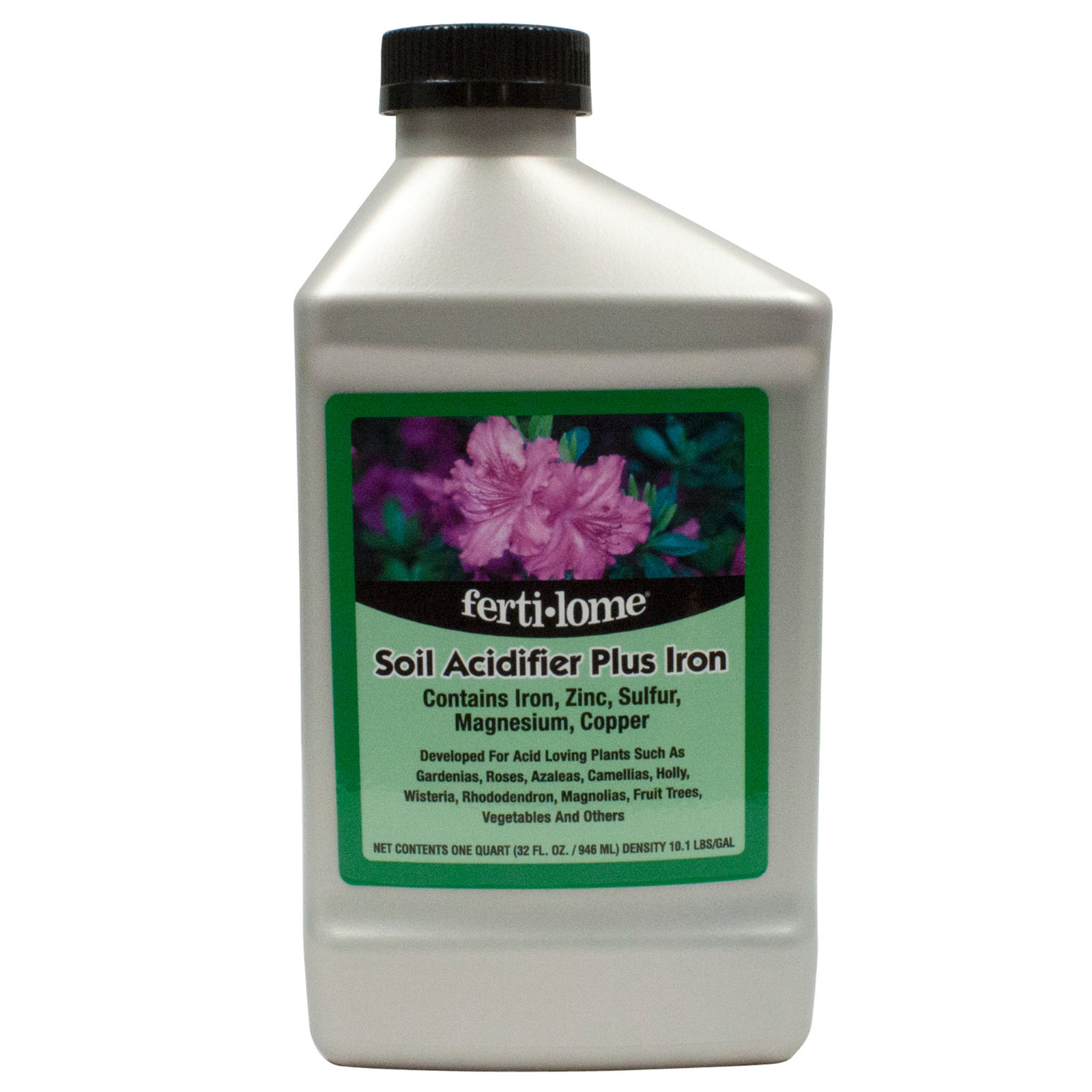 Soil Acidifier Plus Iron for Azaleas Gardenias Roses Rhododendron Holly - 1 QT
