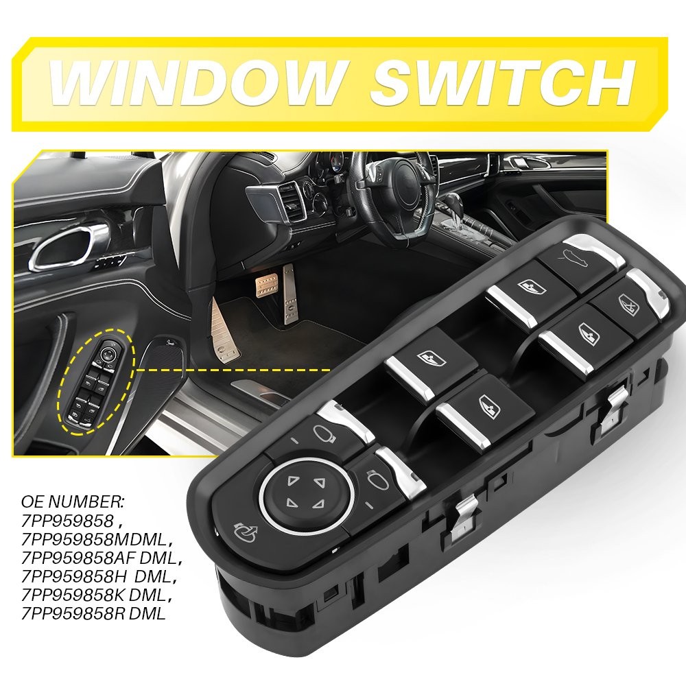 Driver Door Window Switch Control 7PP959858 For 11-14 Panamera Cayenne 15 Macan