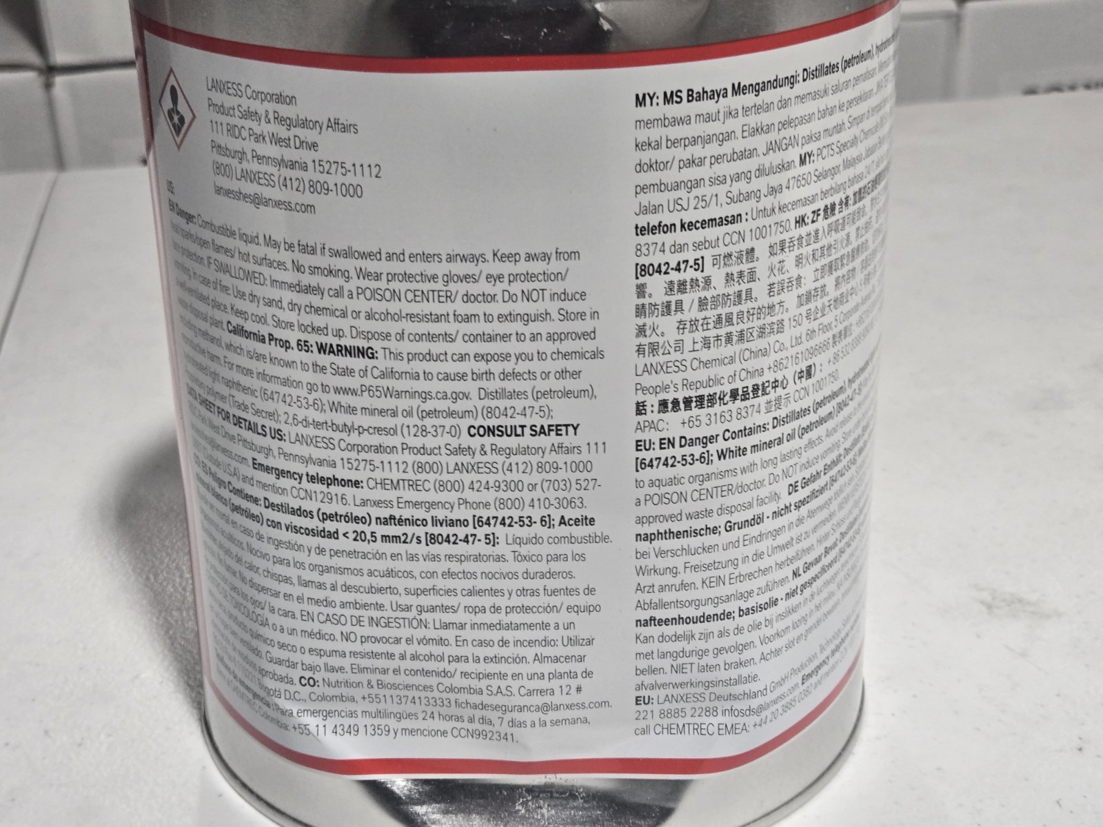 Royco 756 1 Gal With Certs And Test Report
