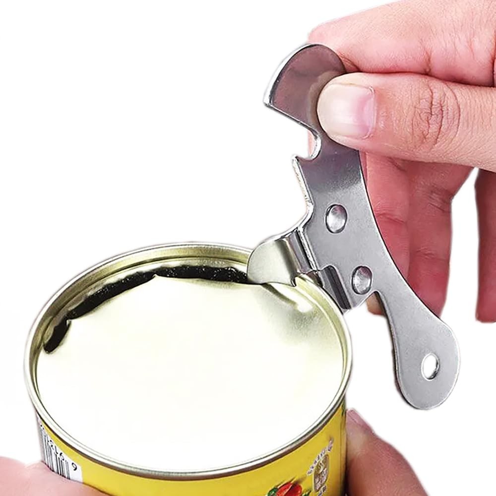 NACOLUS Can Opener Manual Stainless Steel Camping Opener, Small, Silver