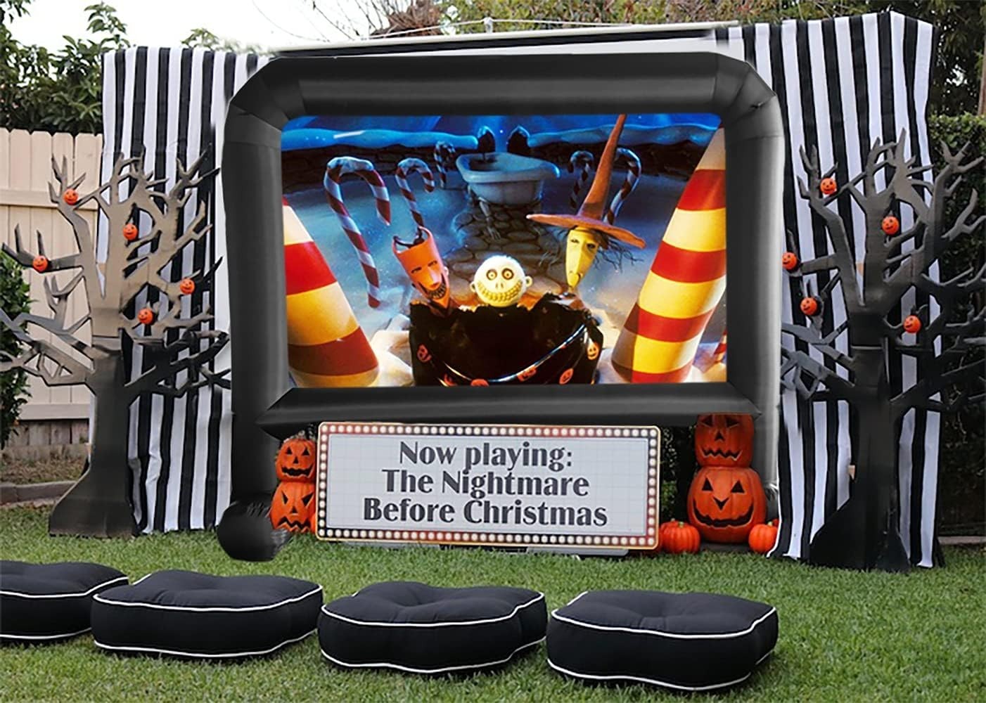 104 Inch Matte Inflatable Projector Screen - Perfect for Backyard Cinema Events