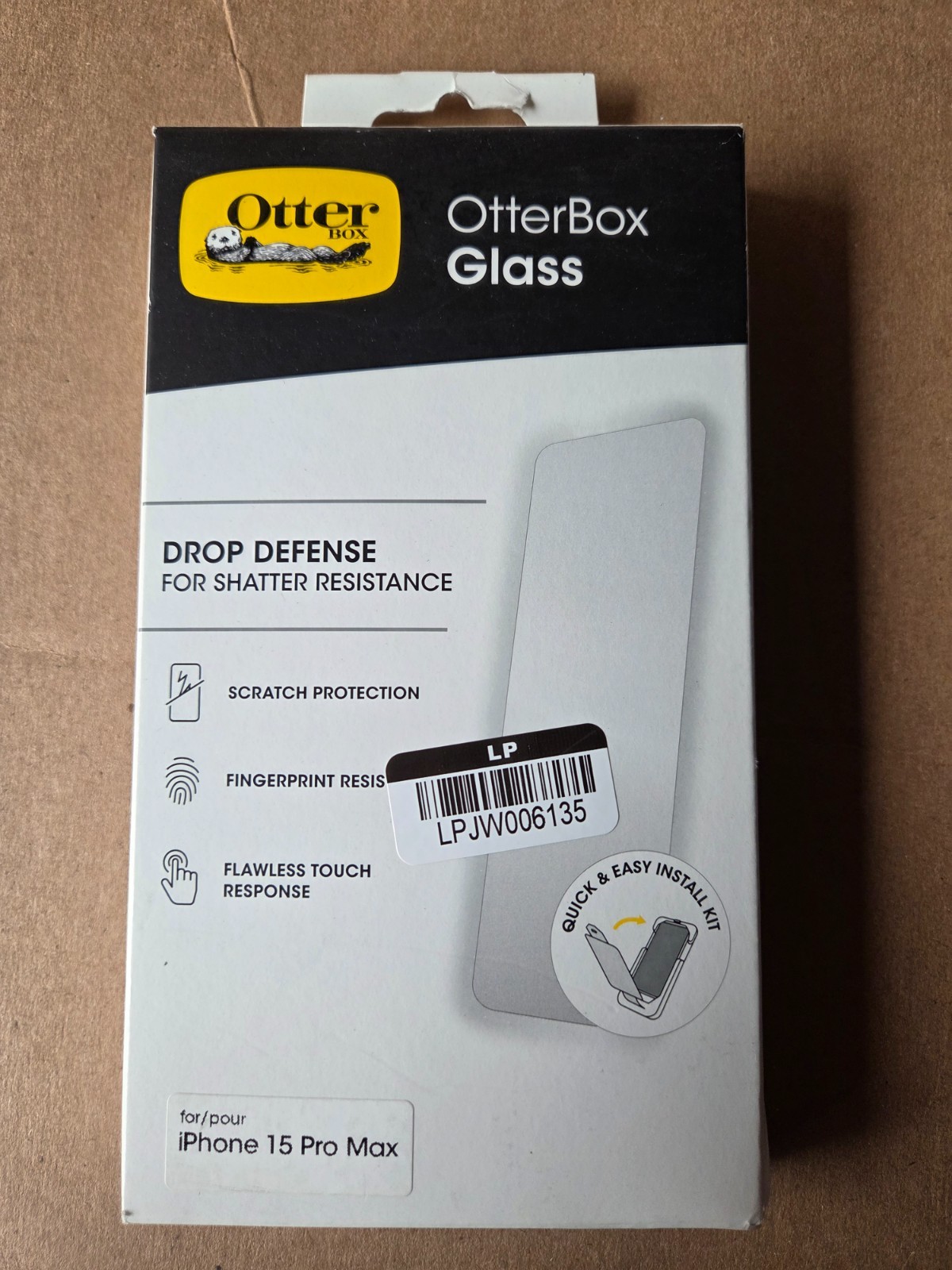 OtterBox Glass Screen Protector For Apple iPhone 15 Pro Max Clear