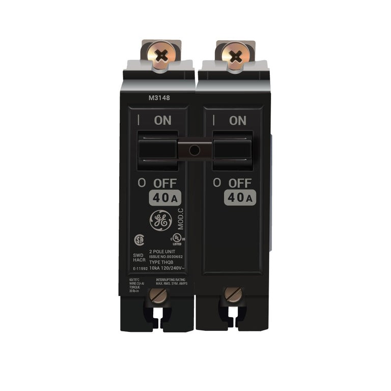 GE THQB2140 40 Amp 2 Pole 120/240V Mini Circuit Breaker