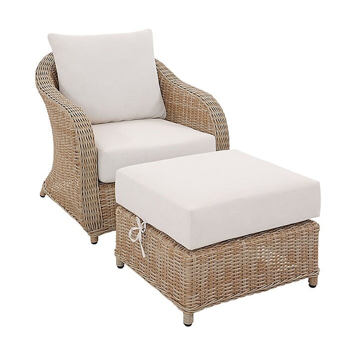 Suzanne Kasler Bedford Ottoman Ballard Designs Upholstered Footstool Custom Benc