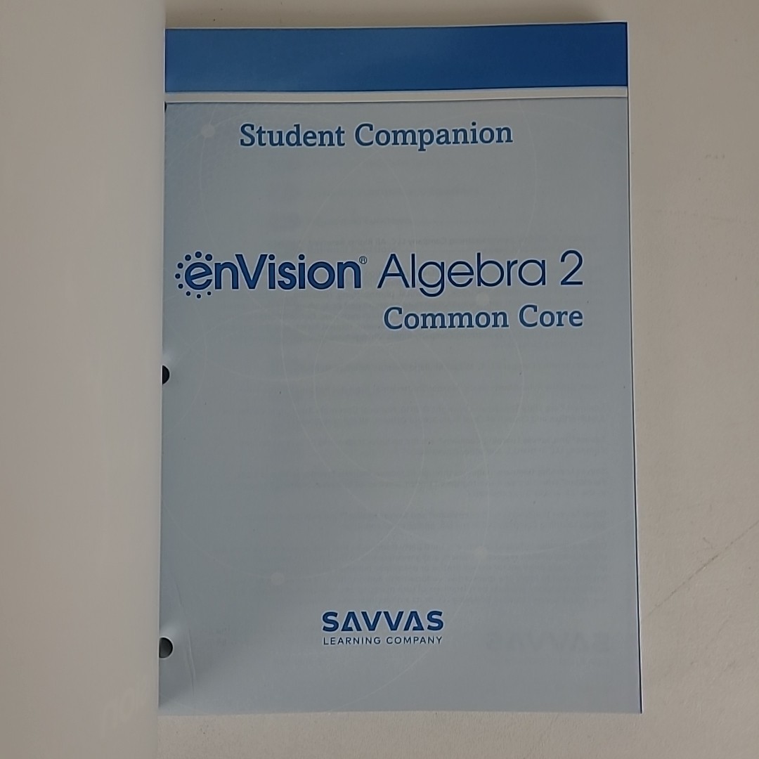 Savvas enVision Algebra 2 Common Core 2024 Student Companion Paperback