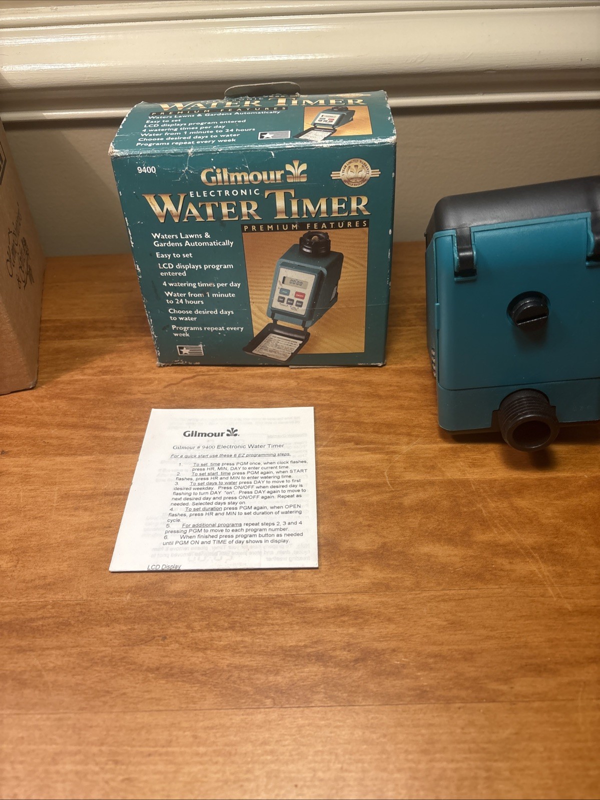 Gilmour Electronic Water Timer Model 9400 Original Box