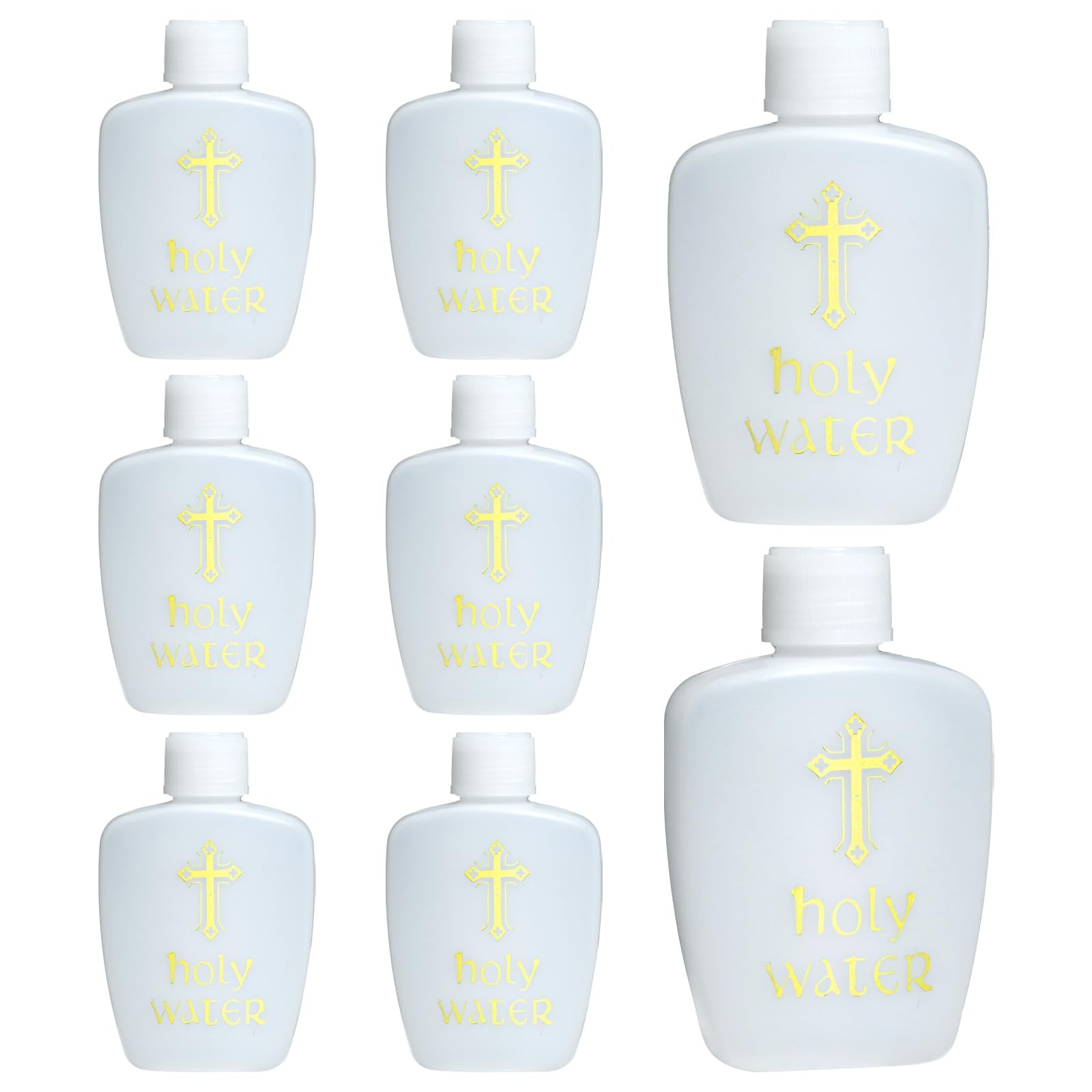 Holy Water Bottle, 60ml/2oz Holy Water Holder Plastic Empty Containers With S...