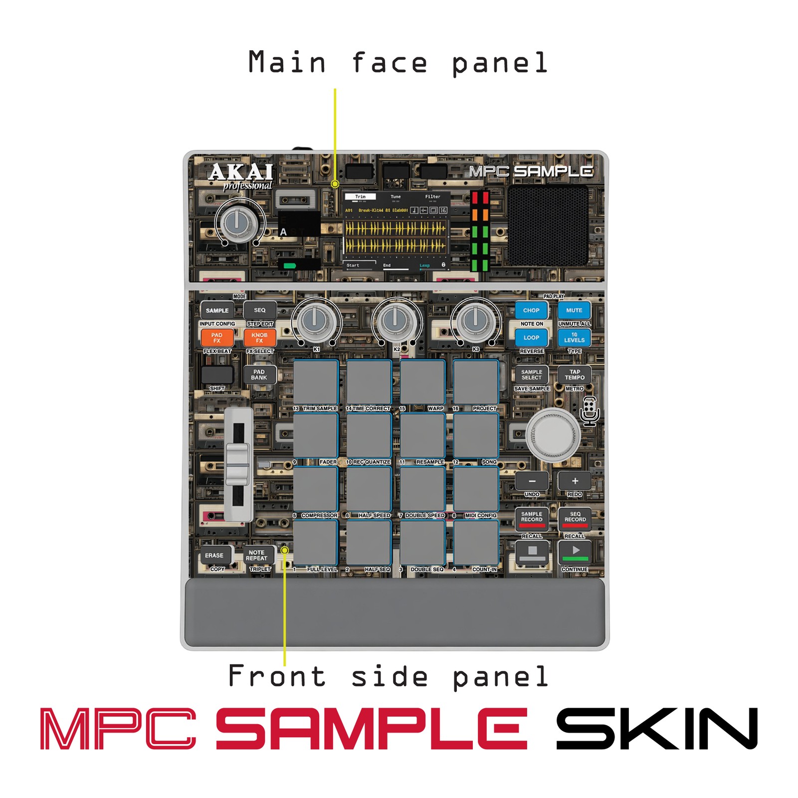 Akai MPC Sample Skin / Retro Cassette Wall