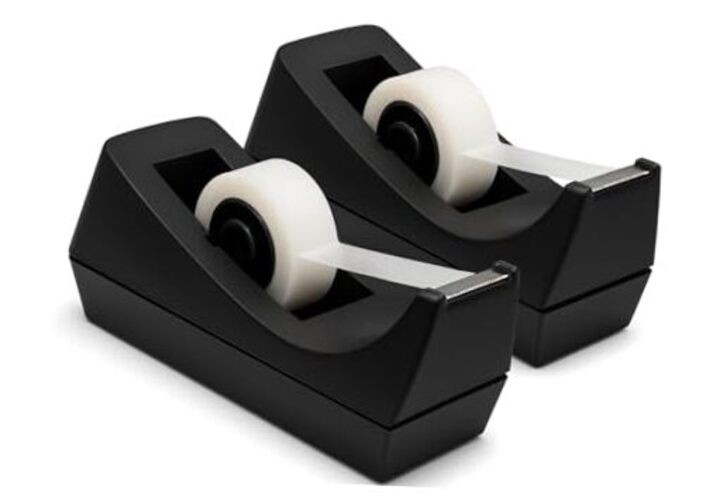 Desktop Tape Dispenser - Non-Skid Base - Weighted Tape Roll Dispenser - 2