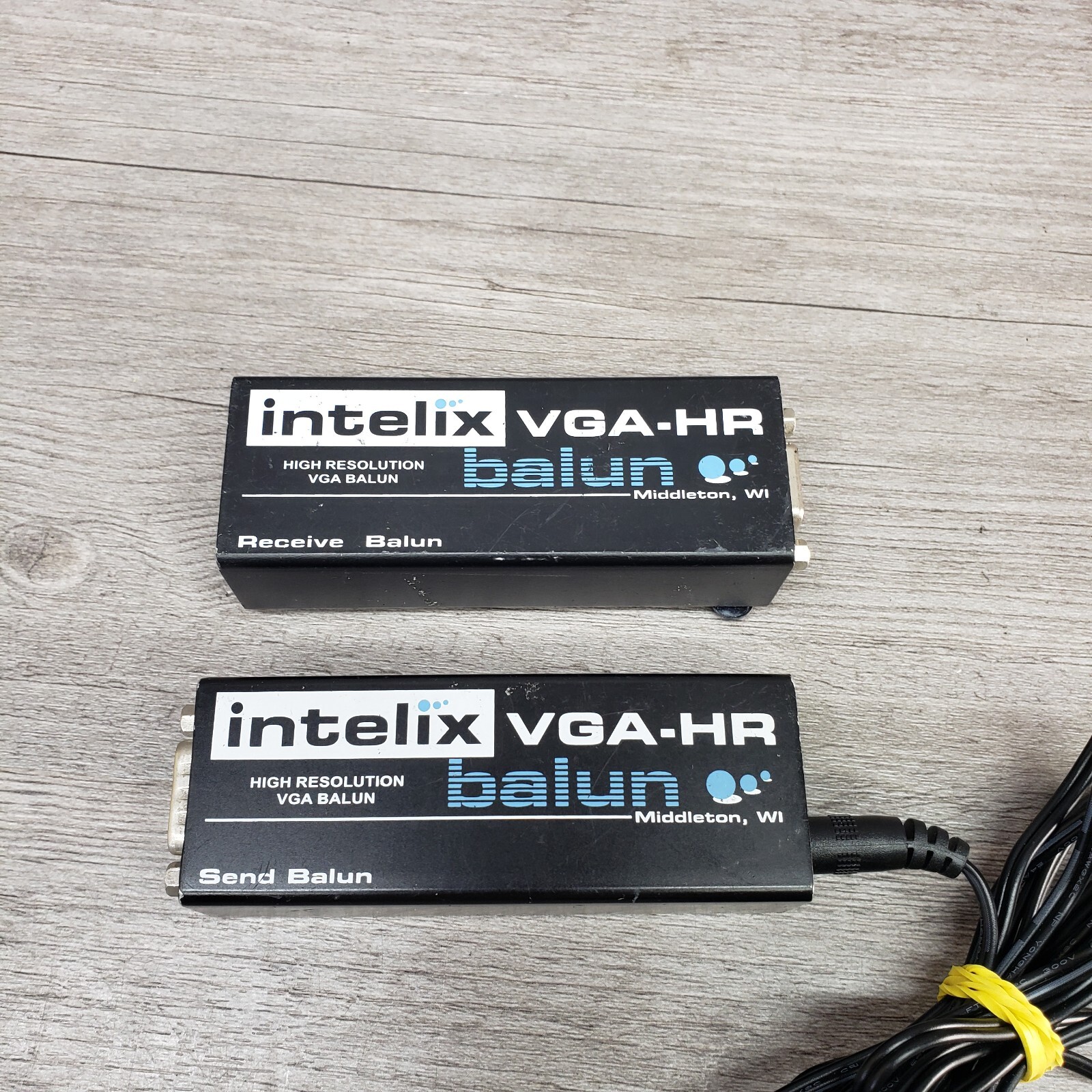 Two Intelix VGA High Resolution Baluns 1 Receive 1 Send CAT 5 Full Speed Modular
