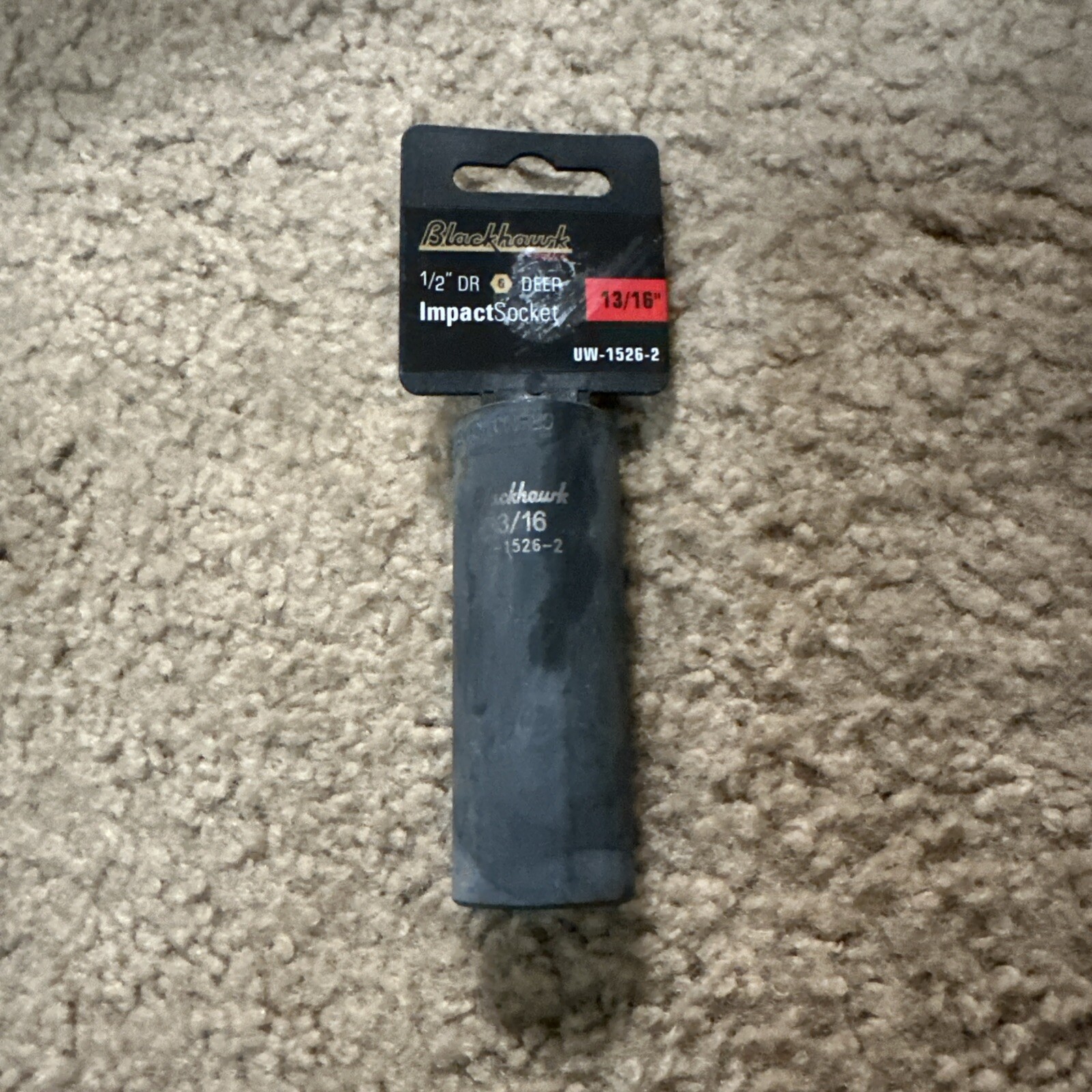 BLACKHAWK  # UW-1526-2 1/2" DRIVE 13/16” DEEP IMPACT SOCKET, 6-point
