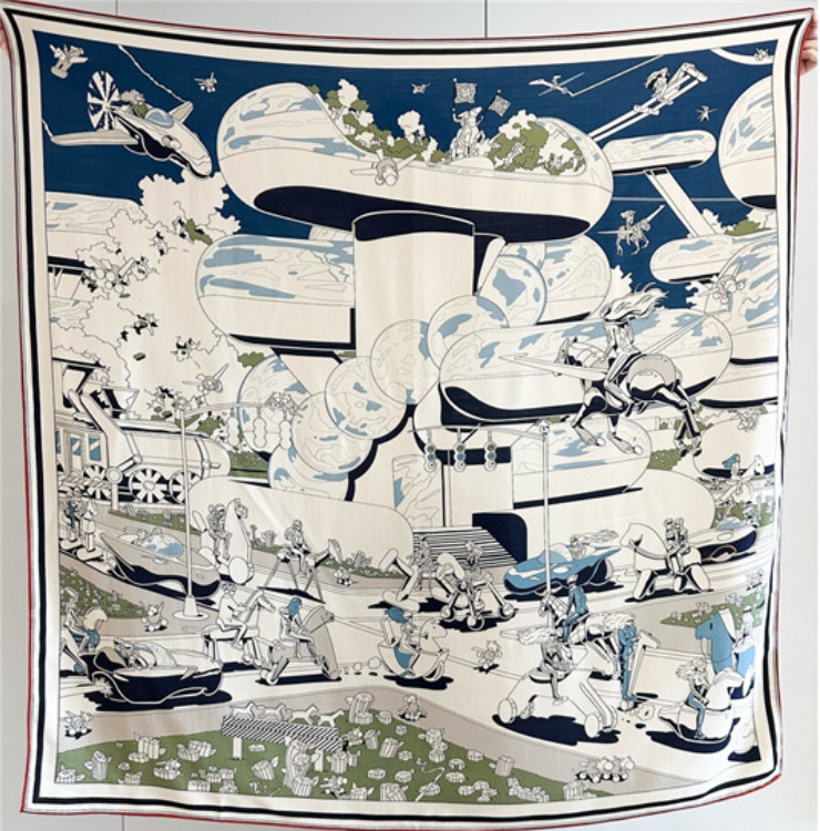 60% Cashmere &40% Silk Wrap Scarf Shawl pivot Double Face Kerchief 135X135cm