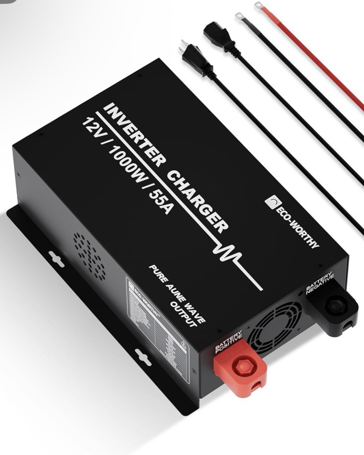 ECO-WORTHY 1000W Pure Sine Wave Inverter Charger, Power Inverter,Battery Charger