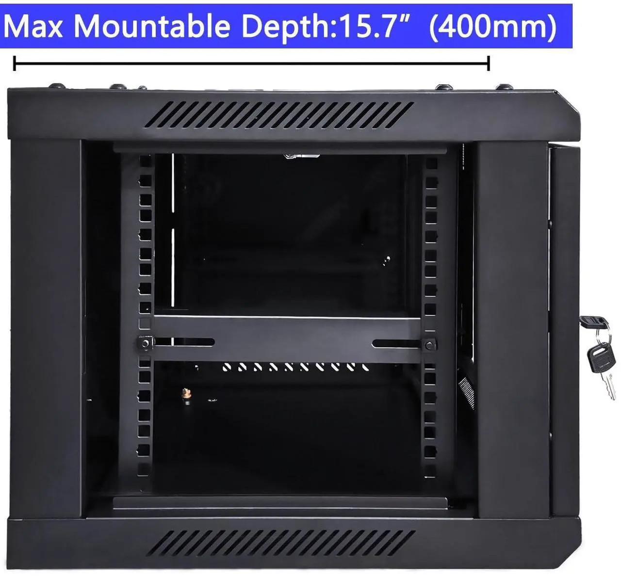 NETECABLE 6U Wall Mount Server Cabinet Network Rack Vented