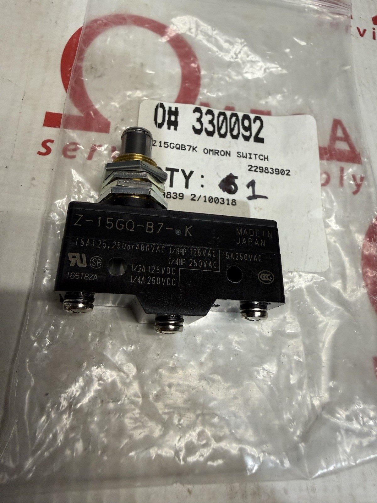 OMRON Z-15GQ-B7-K / Z15GQB7K (NEW NO BOX)