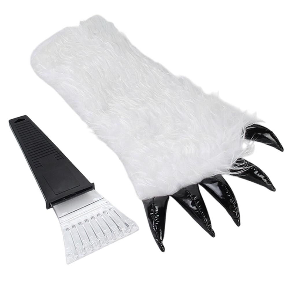 Ice Scraper with Glove Combines Mitten Ice Remover for Windshield Clear Snow @