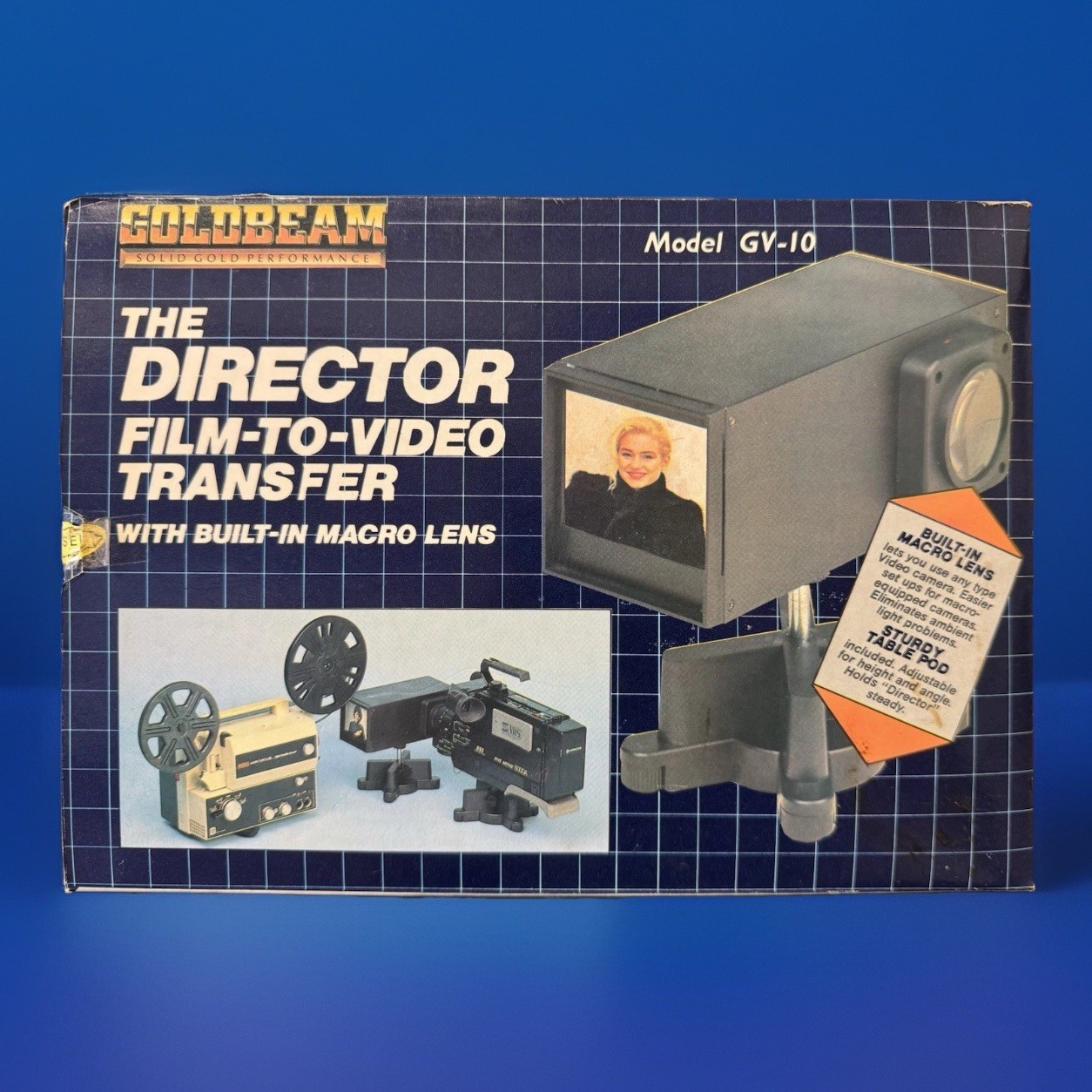 VINTAGE Film To Video Transfer Built In Macro Lenses Producer 1 Model Gv-10 NEW!