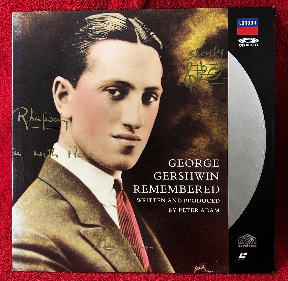 GEORGE GERSHWIN REMEMBERED 1989 Laserdisc LD
