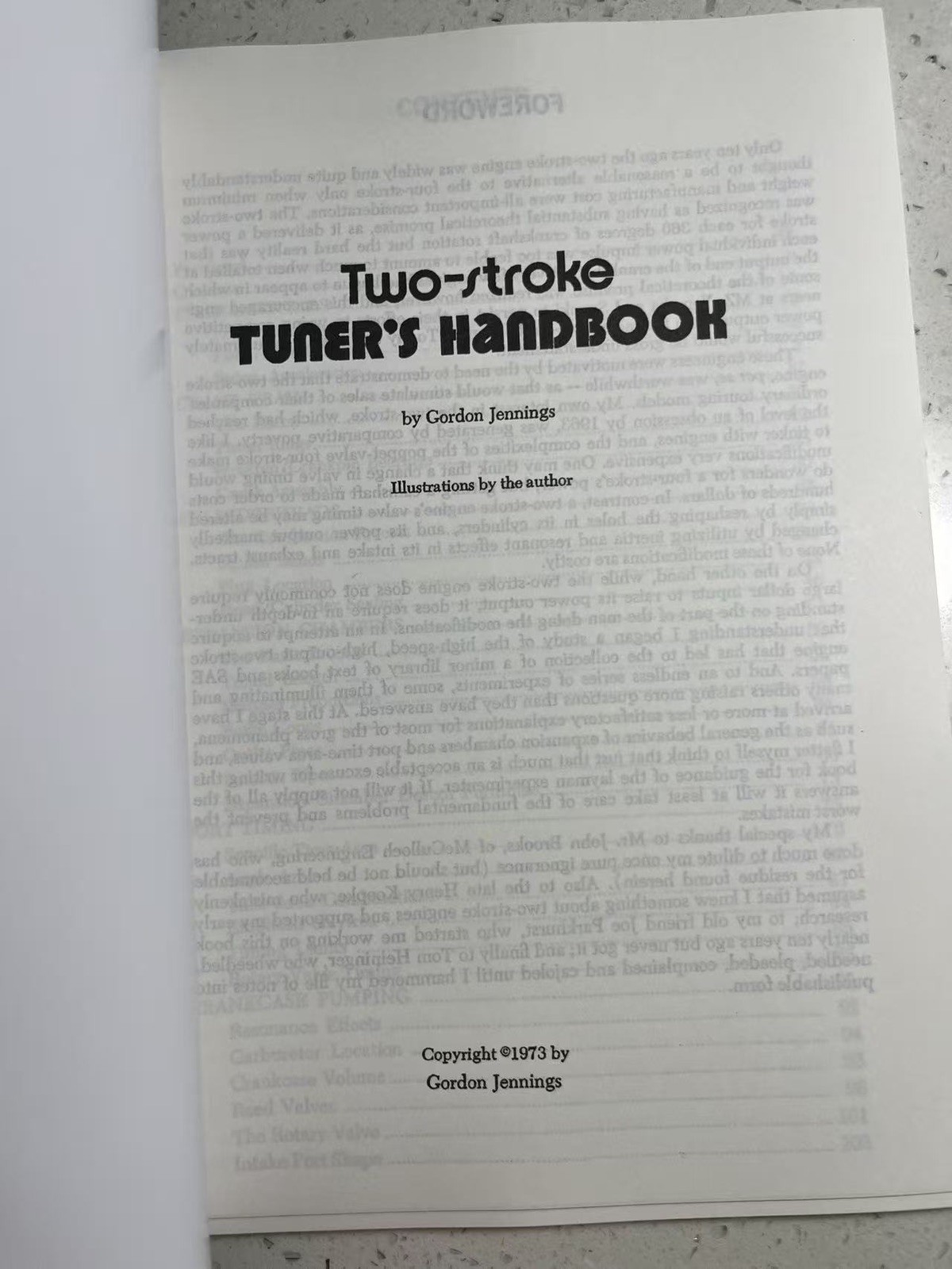 Two Stroke Tuner's Handbook by Gordon Jennings