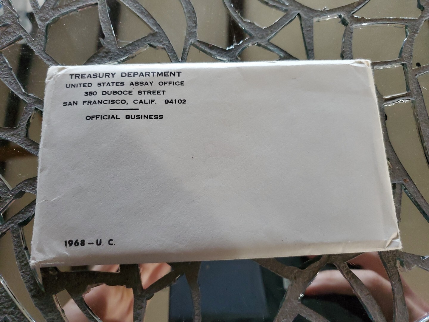 1968 Mint Set Original Envelope 10 Brilliant Uncirculated Coins 40% Silver Half