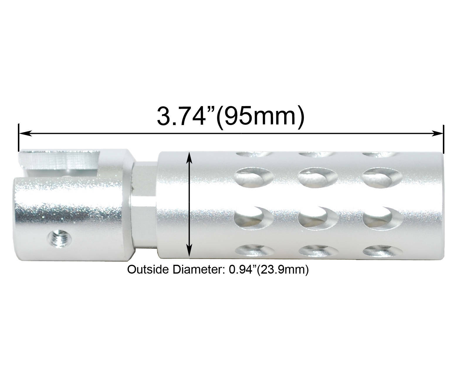 Silver Ruger 1022 10/22 LR Muzzle Brake For .22 Non-Threaded 1022